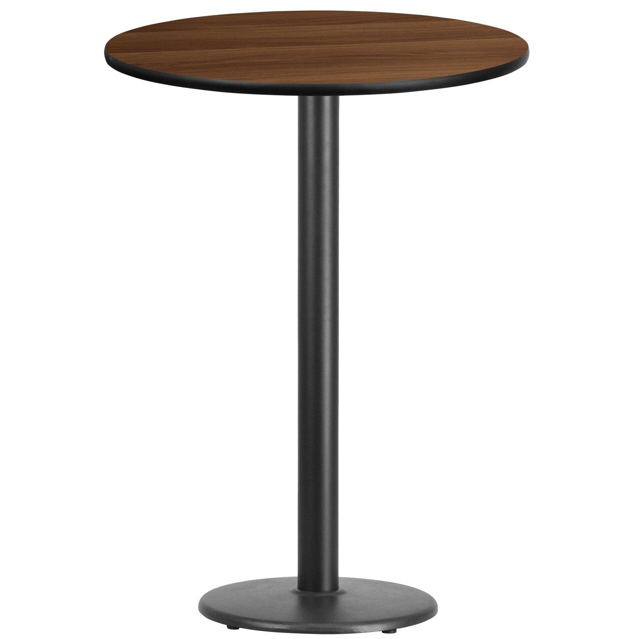 Emma and Oliver 30" Round Laminate Table Top with 18" Round Bar Height Table Base